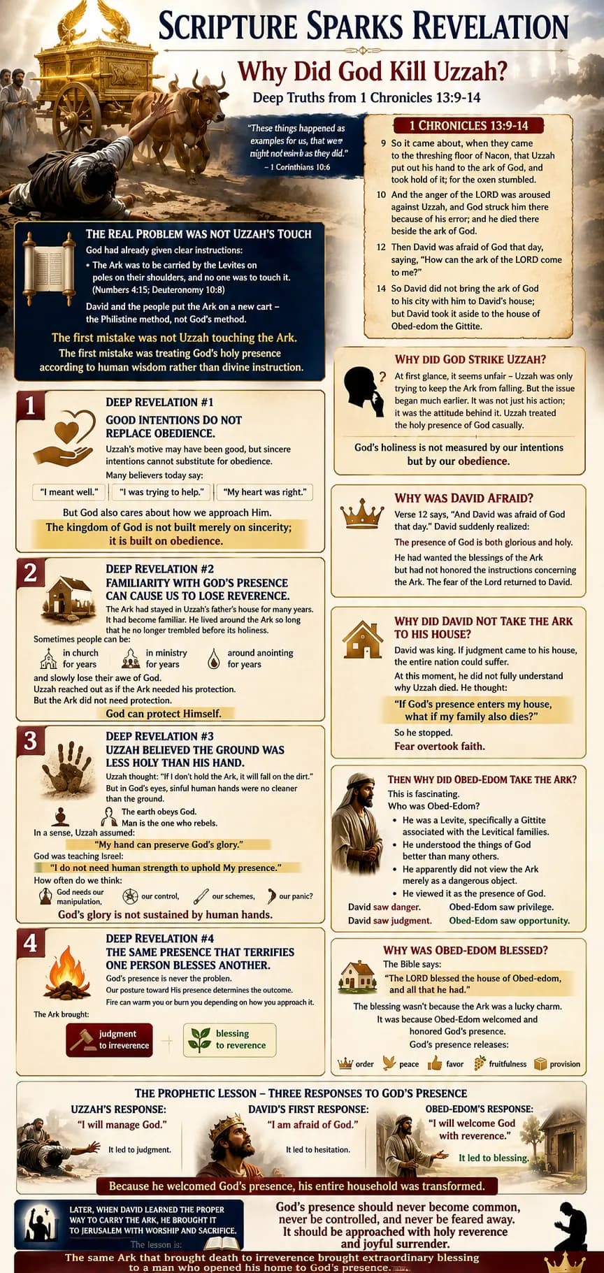 1 Chronicles 13 — Why Did God Kill Uzzah?