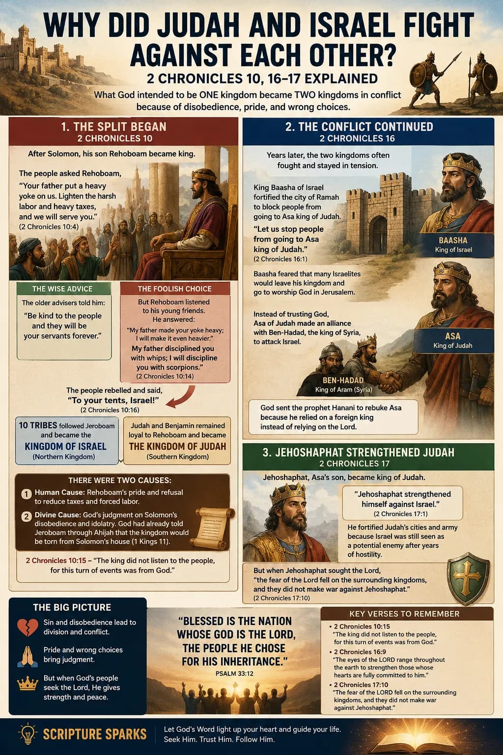 2 Chronicles 10 — Why Did Judah and Israel Fight?