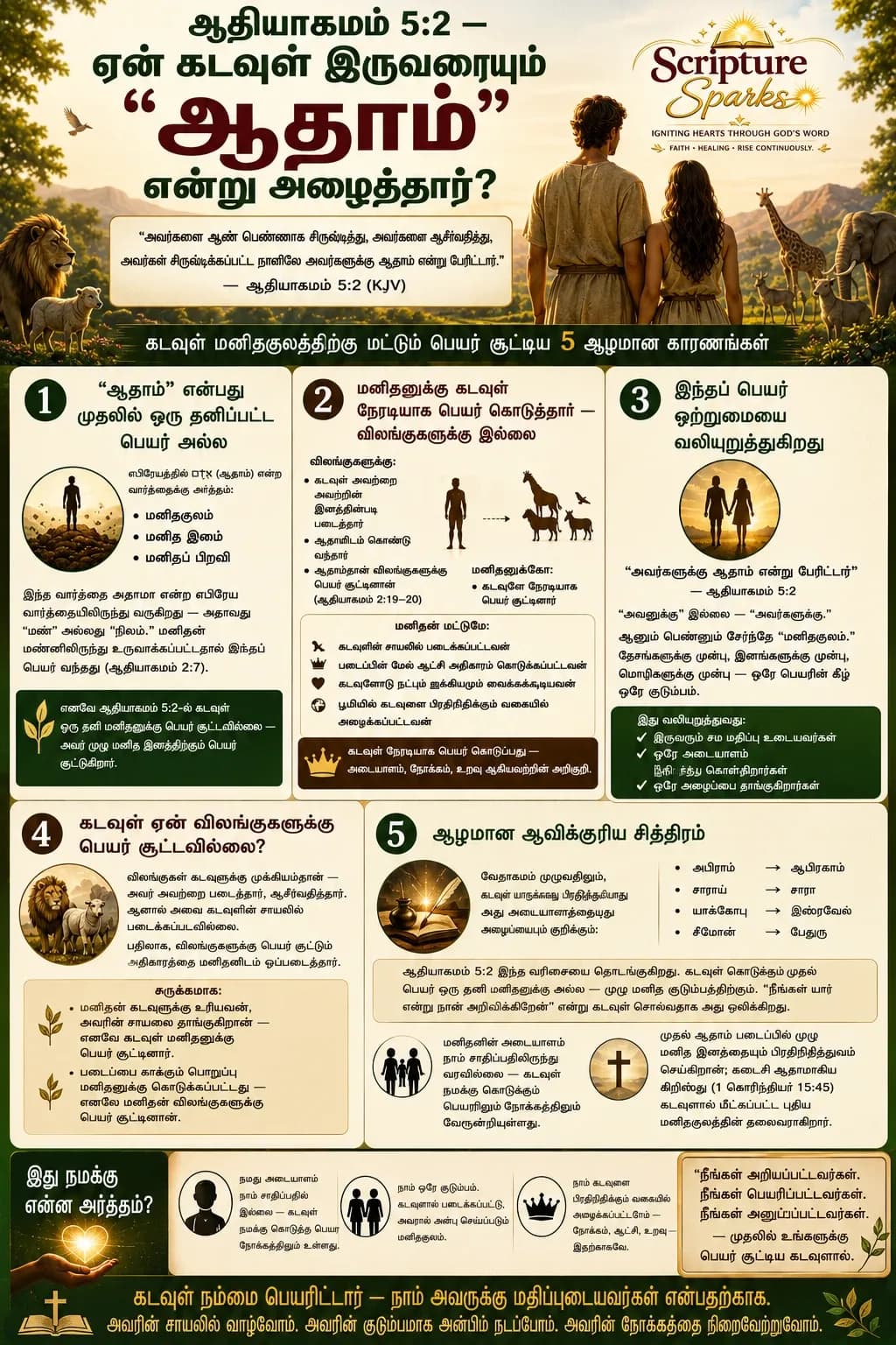 ஆதியாகமம் 5:2 — ஏன் கடவுள் இருவரையும் “ஆதாம்” என்று அழைத்தார்?