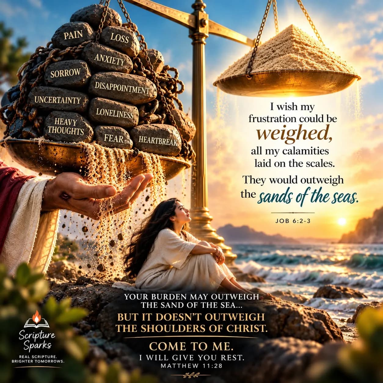 Job 6:2-3 — Your Burden May Outweigh the Sand, But Not the Shoulders of Christ