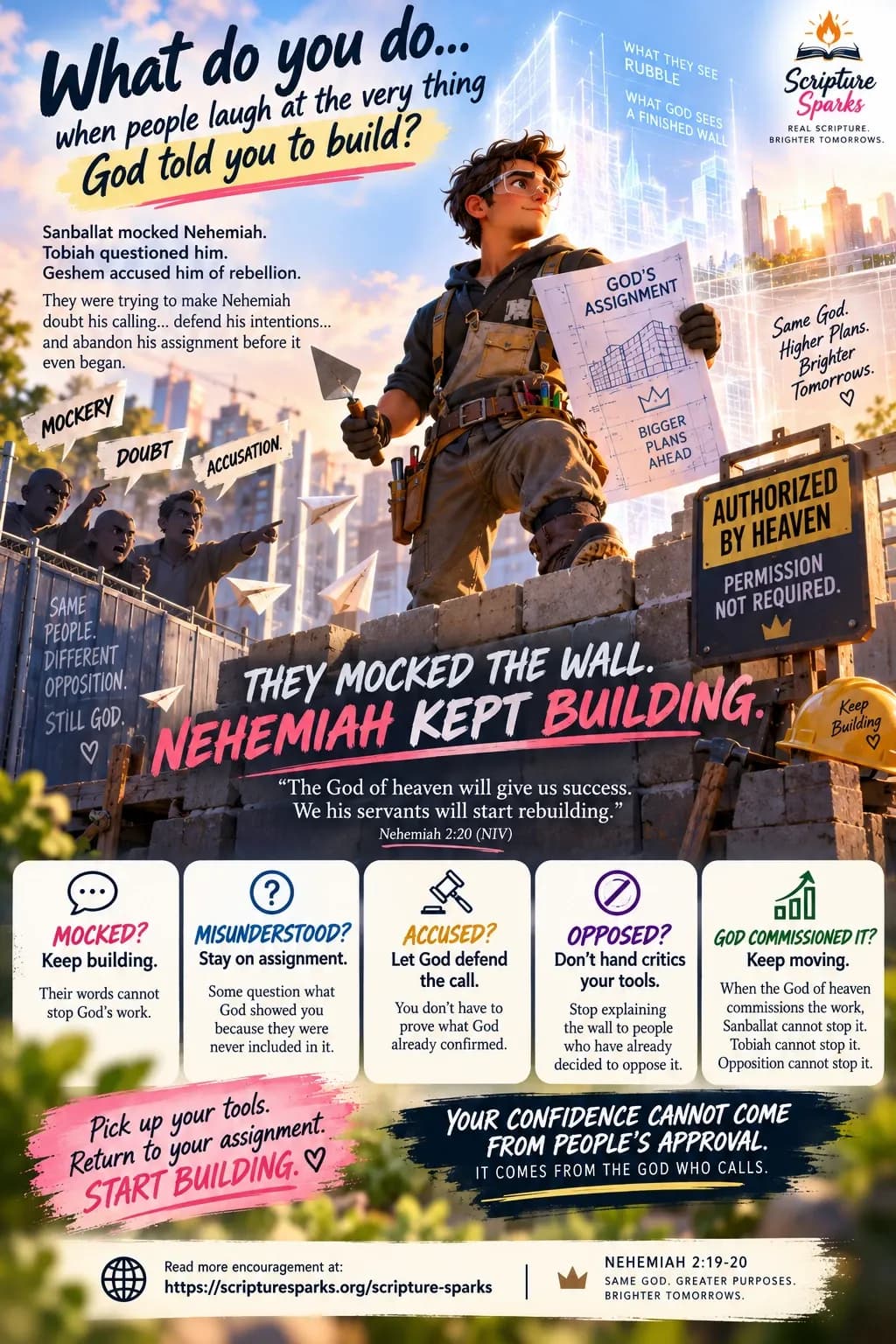 Nehemiah 2:19-20 — They Mocked the Wall, Nehemiah Kept Building