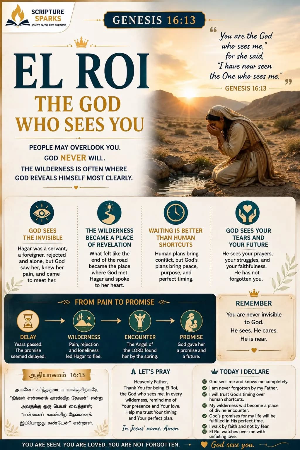 Genesis 16:13 — El Roi, The God Who Sees You