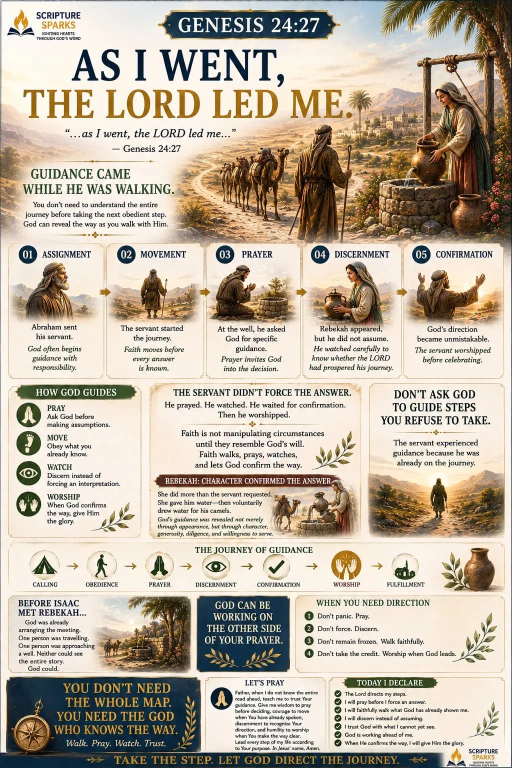 Genesis 24:27 — As I Went, the LORD Led Me
