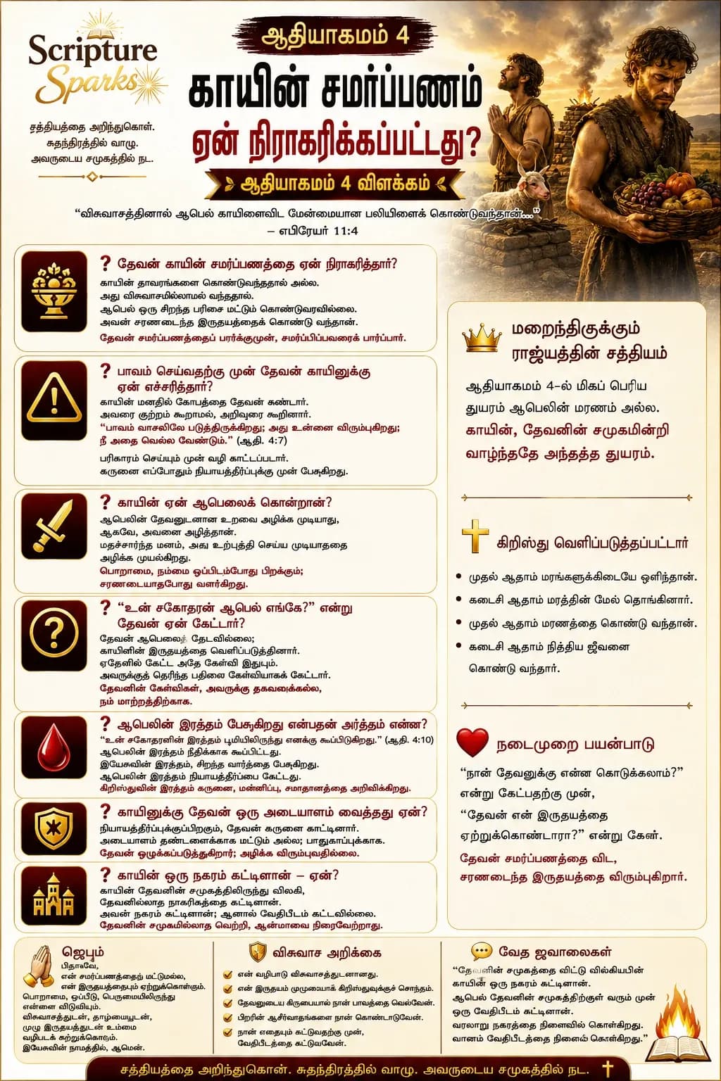 ஆதியாகமம் 4 — காயின் சமர்ப்பணம் ஏன் நிராகரிக்கப்பட்டது?